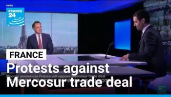 , (Gennevilliers): Mercosur trade deal: French farmers protests in Paris as EU votes • FRANCE 24 English