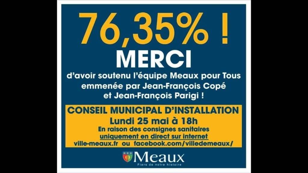 , (Meaux): Installation du Conseil Municipal de Meaux – 25 mai 2020