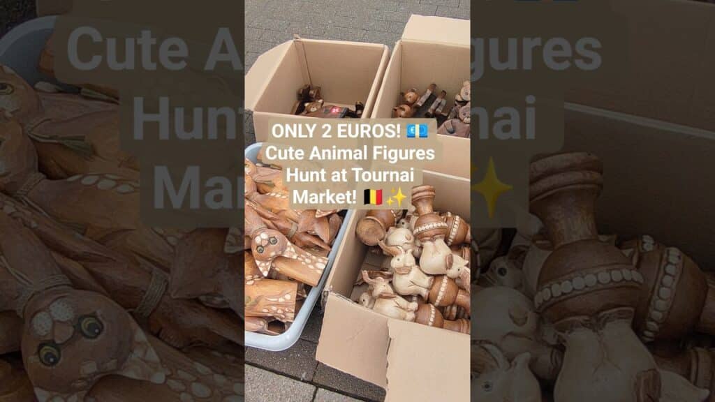 , Montreuil au bois,ONLY 2 EUROS! 💶 Cute Animal Figures Hunt at Tournai Market! 🇧🇪✨